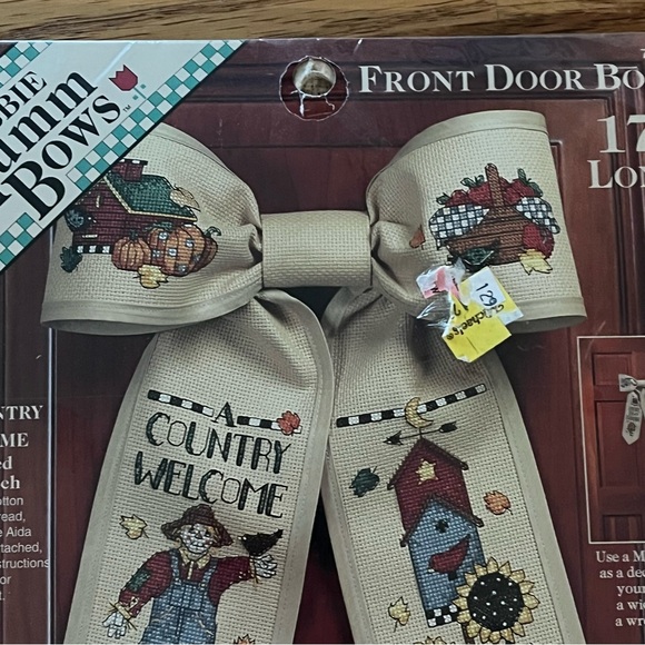NWT Debbie Mumm Bows A Country Welcome Counted Cross Stitch Kit - Picture 4 of 11
